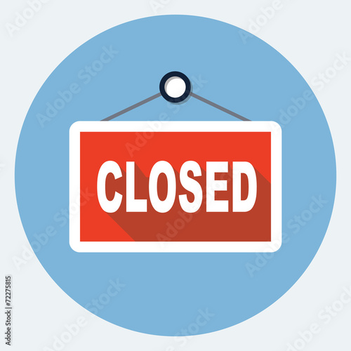 Vector closed sign