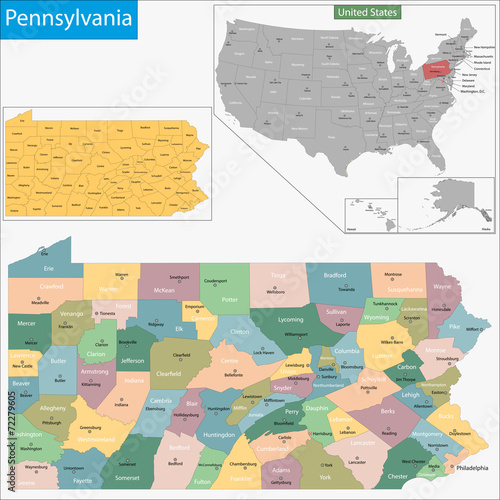 Pennsylvania map