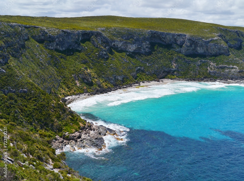 The sand beach bay in flinders chase on Kangaroo island The sand beach bay in flinders chase on Kangaroo island
