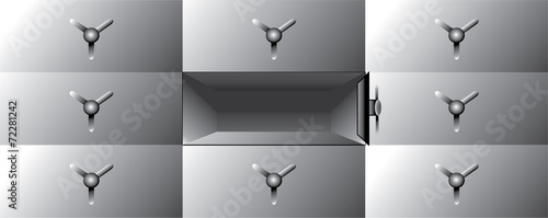 Empty bank vault