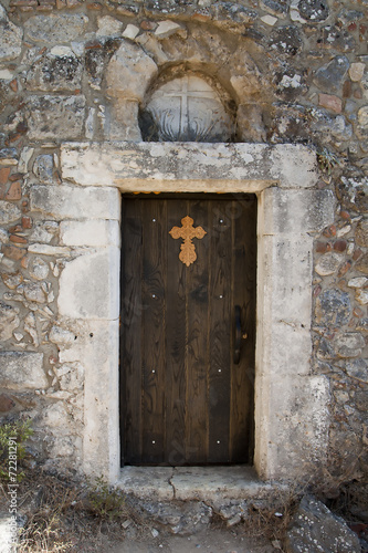 Door from church at ancient Pyli, Kos  Greece © PiXXart Photography