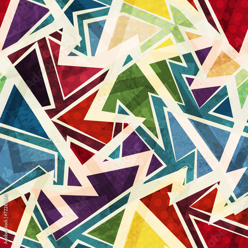 funky geometric seamless pattern