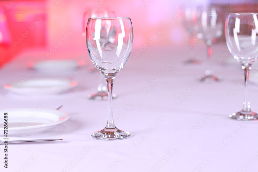 Table setting in restaurant Table setting in restaurant
