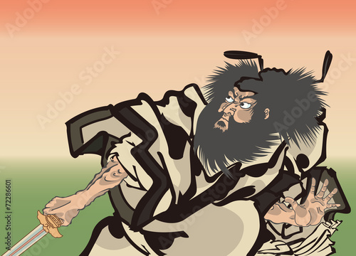 ‪歌川国芳‬　鍾馗散邪鬼に即刀のイメージイラスト