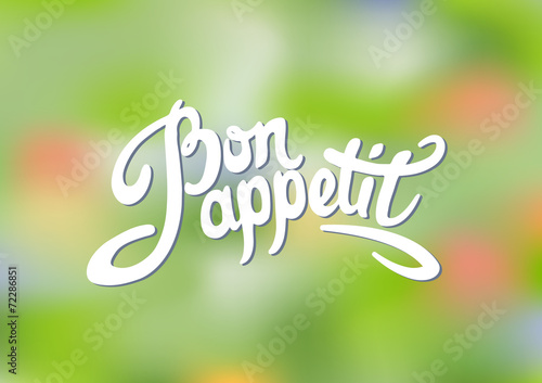 Bon appetit hand drawn lettering