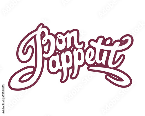 Bon appetit hand drawn lettering