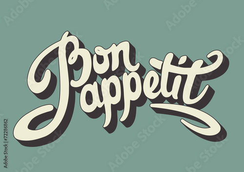 Bon appetit hand drawn lettering