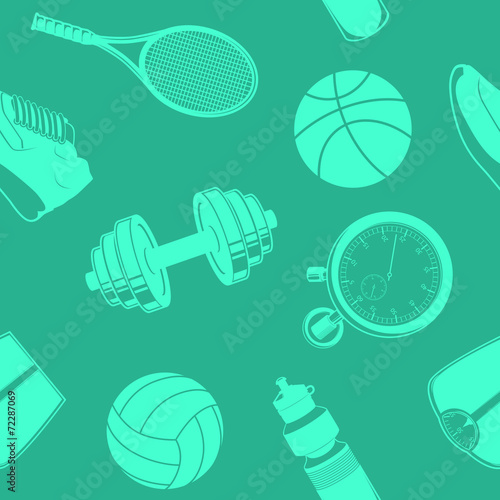 Sport seamless pattern. photo