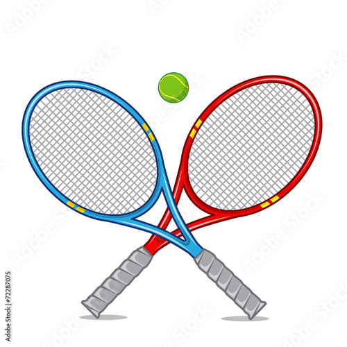 Tennis racket isolated on white.