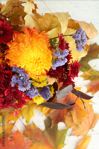 Beautiful autumn composition in pumpkin