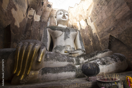 Ancient Buddha Statue of Srichum temple, Sukhothai, Thailand