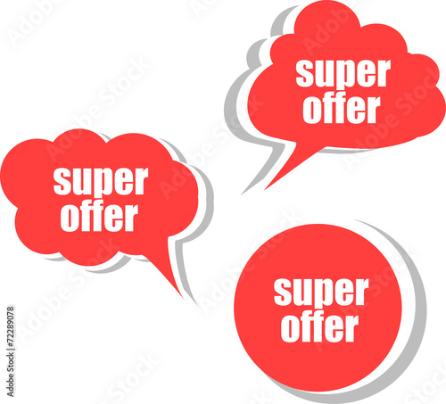 super offer words on modern banner design template