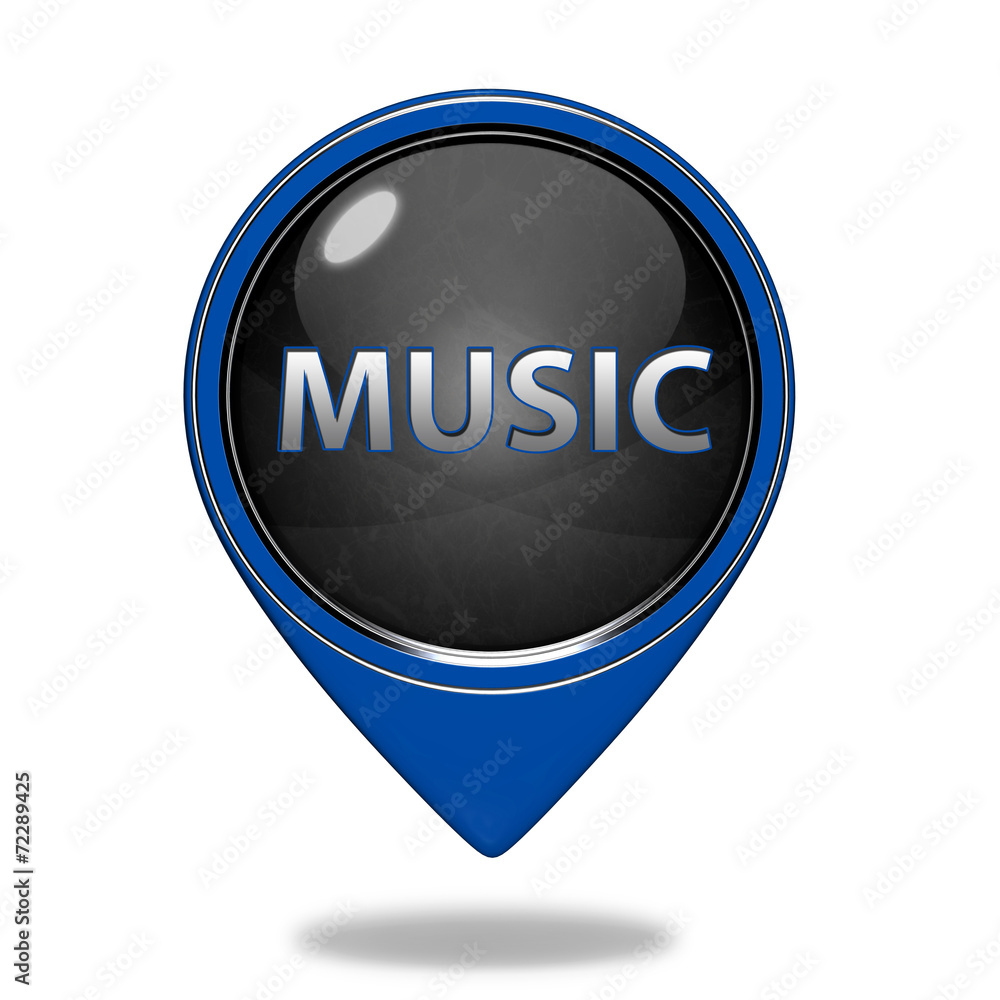 music pointer icon on white background music pointer icon on white background