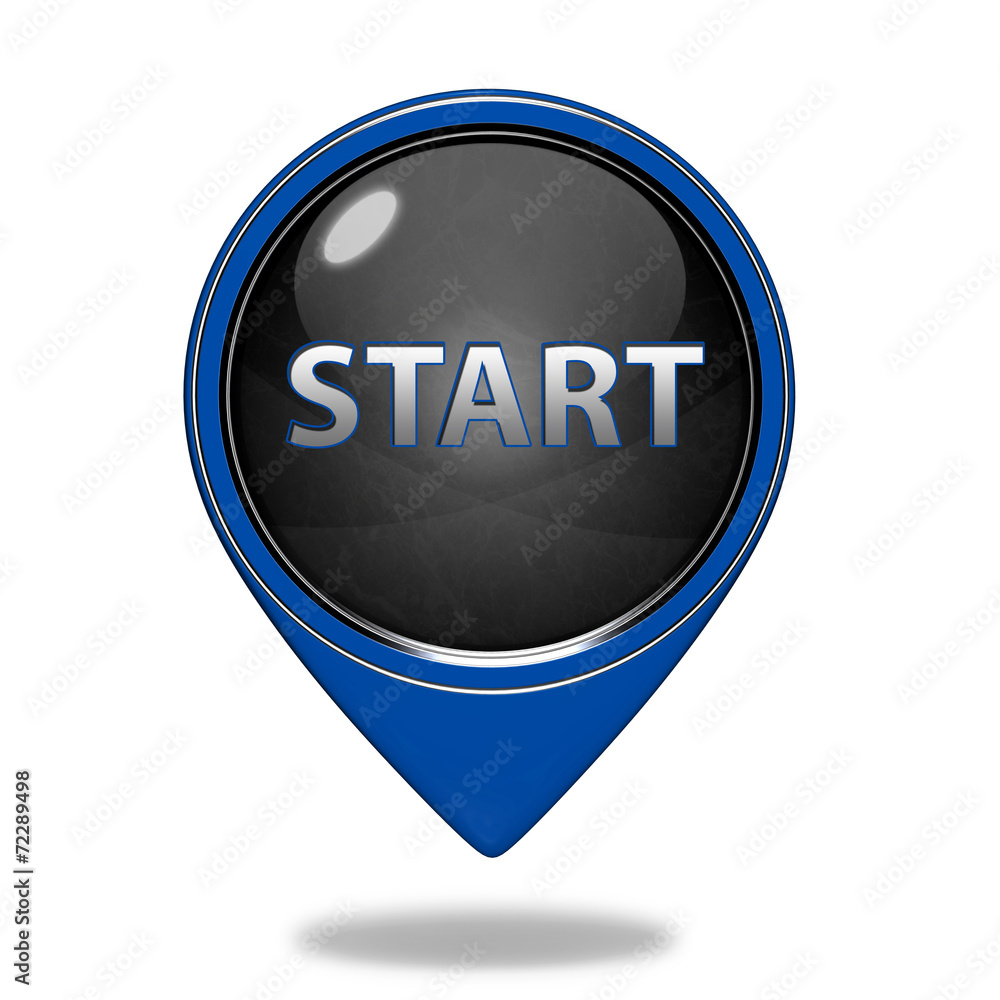 start pointer icon on white background start pointer icon on white background