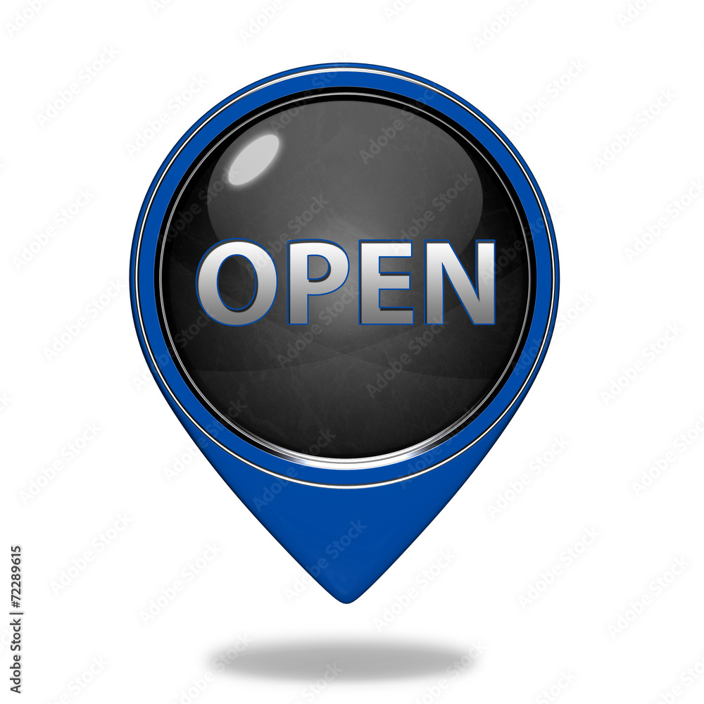 open pointer icon on white background