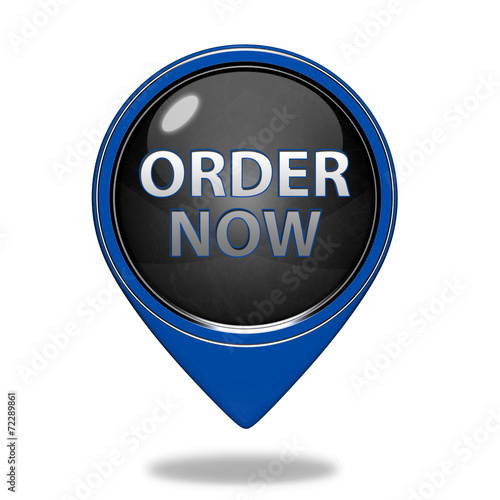 Order now pointer icon on white background