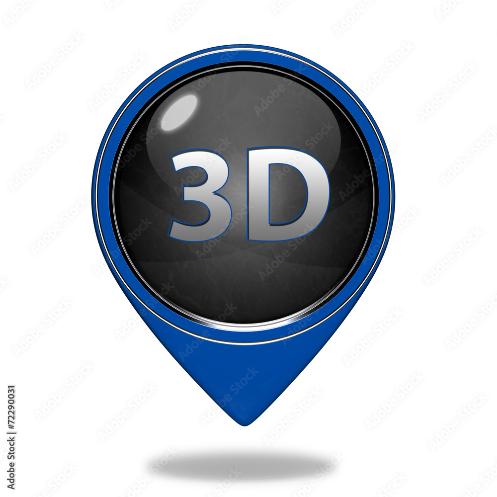 3d pointer icon on white background 3d pointer icon on white background
