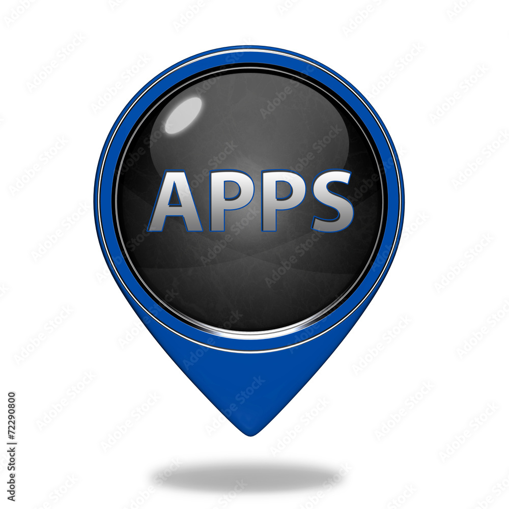 Apps pointer icon on white background Apps pointer icon on white background