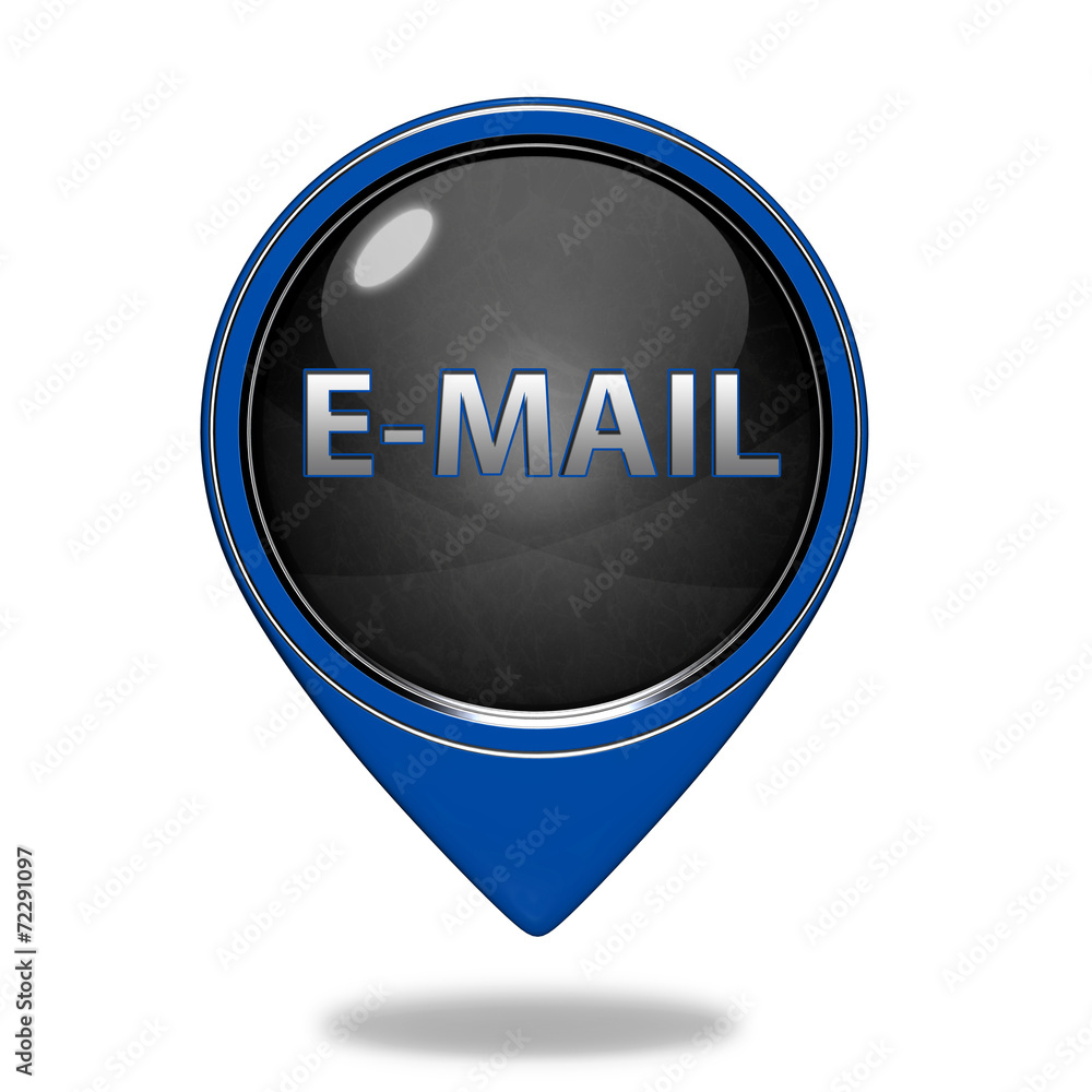 E-mail pointer icon on white background E-mail pointer icon on white background