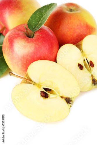 Ripe apples close up