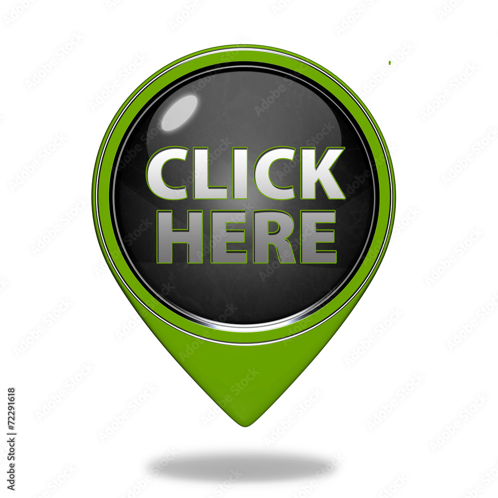 Click here pointer icon on white background Click here pointer icon on white background