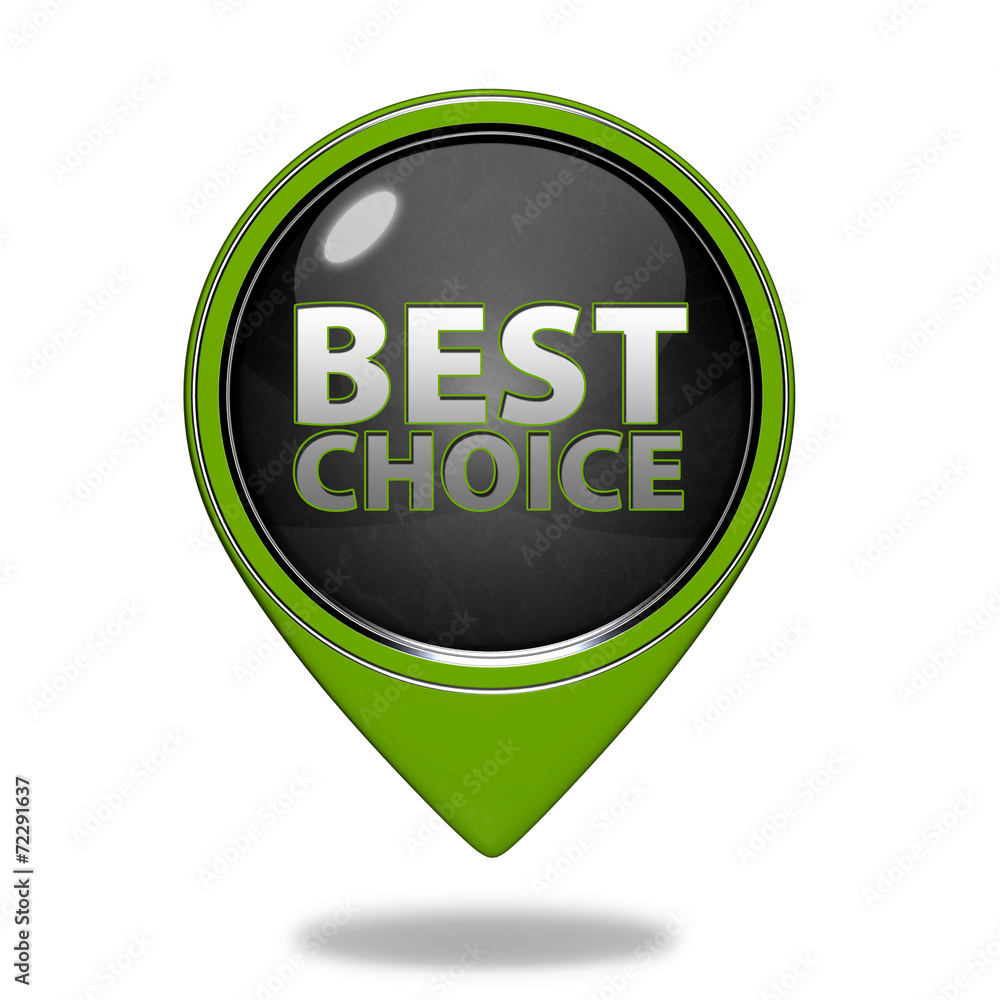 Best choice pointer icon on white background Best choice pointer icon on white background