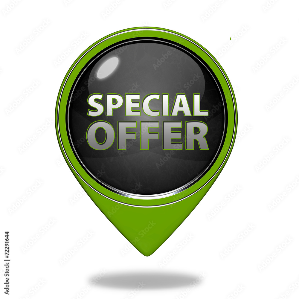 Special offer pointer icon on white background Special offer pointer icon on white background