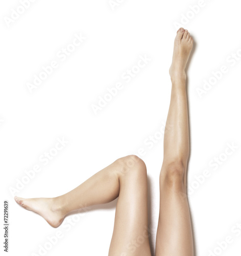 Girl legs on white background 3