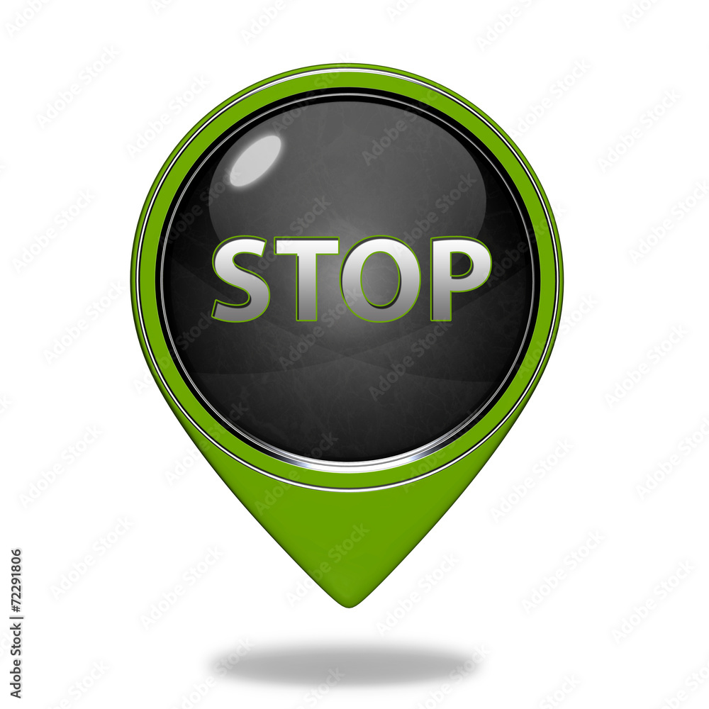 stop pointer icon on white background stop pointer icon on white background