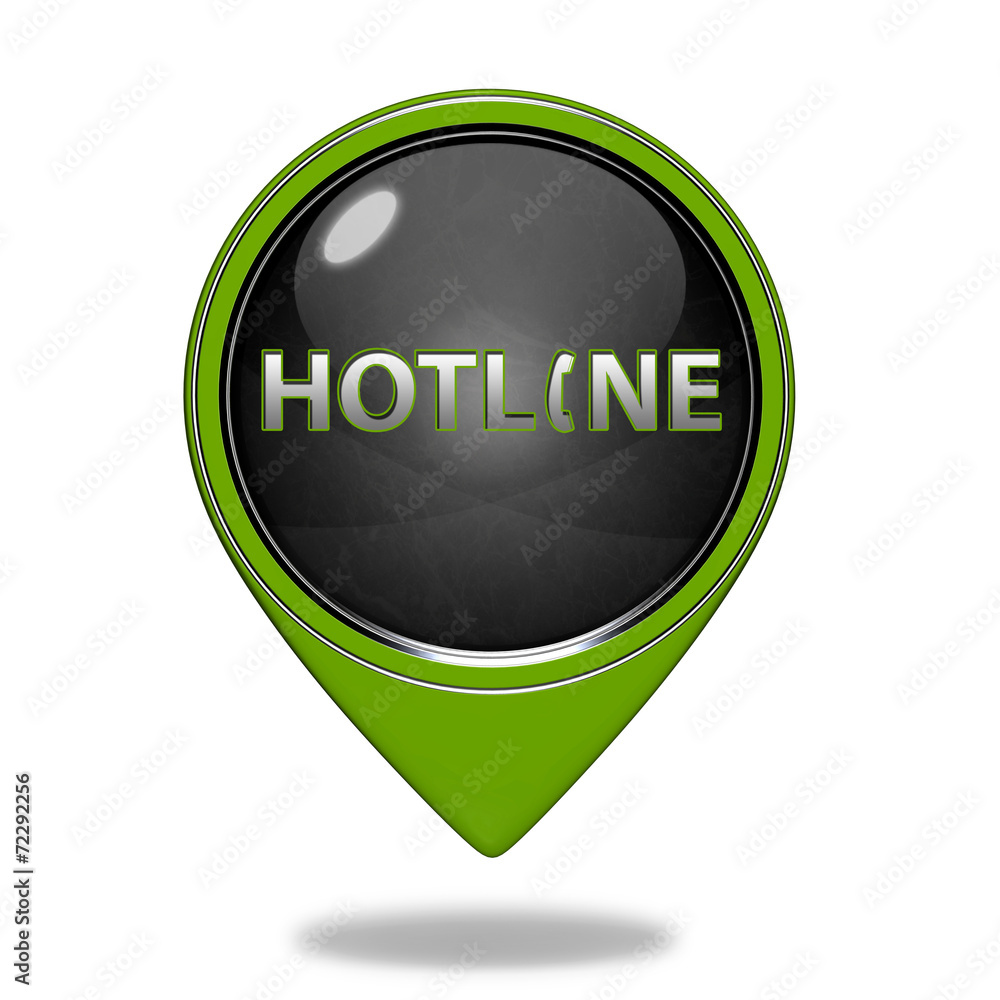 Hotline pointer icon on white background Hotline pointer icon on white background