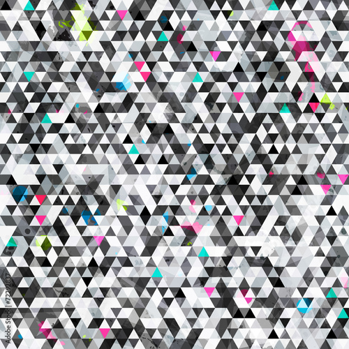 urban triangle seamless pattern with grunge effect