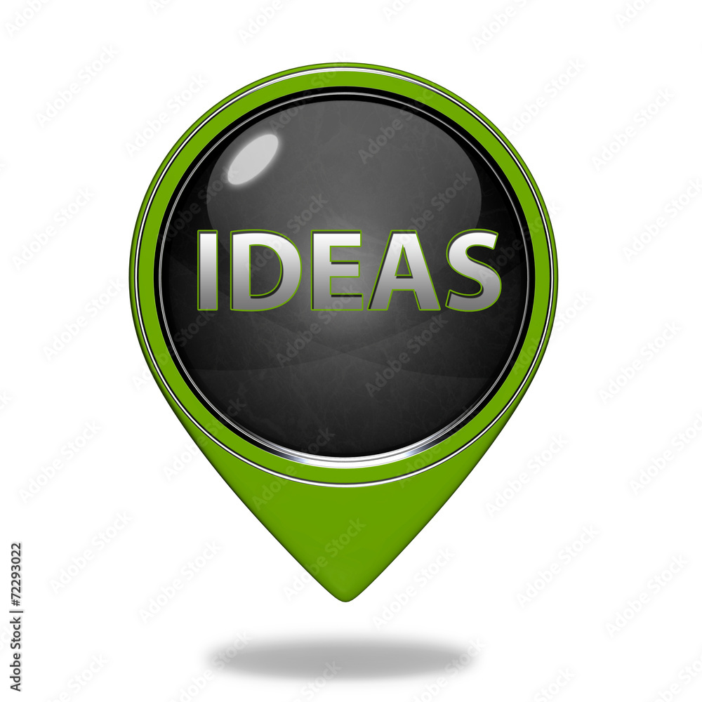 Ideas pointer icon on white background Ideas pointer icon on white background