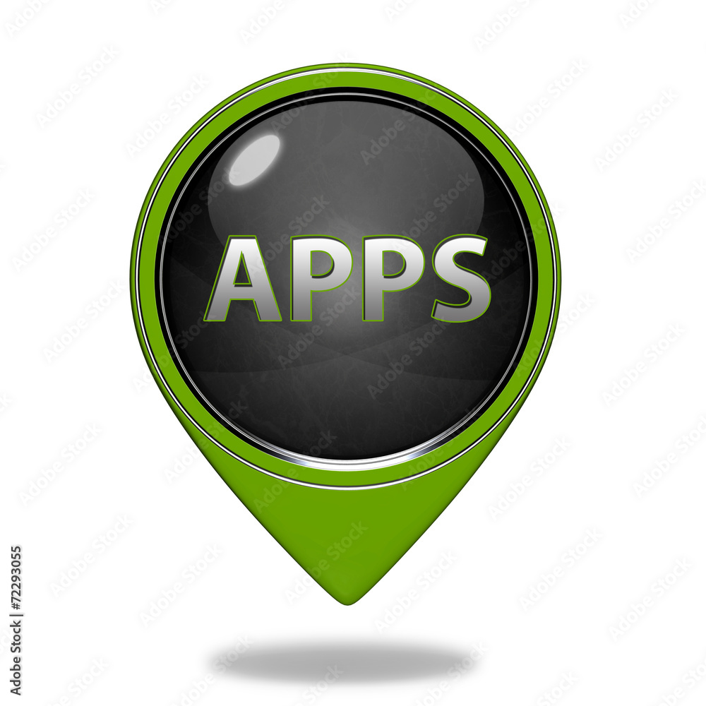 Apps pointer icon on white background Apps pointer icon on white background