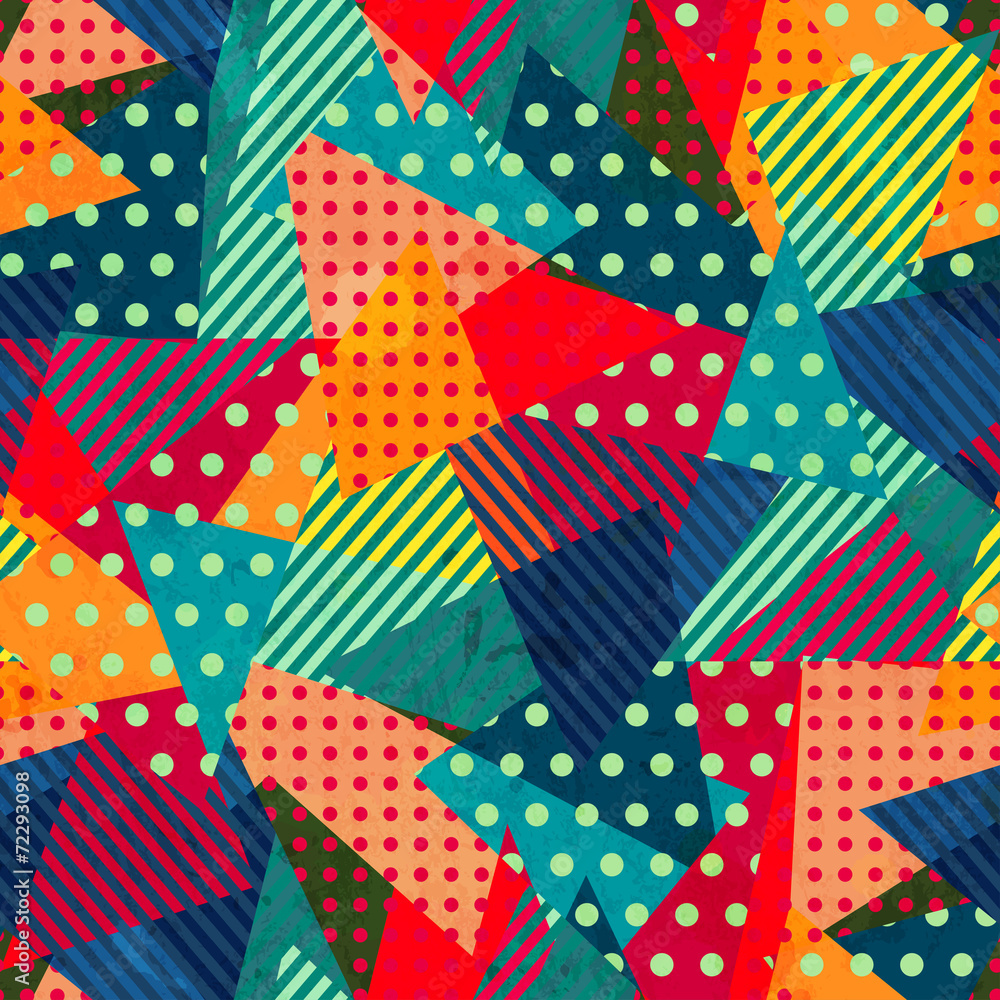 Obraz premium bright cloth seamless pattern with grunge effect