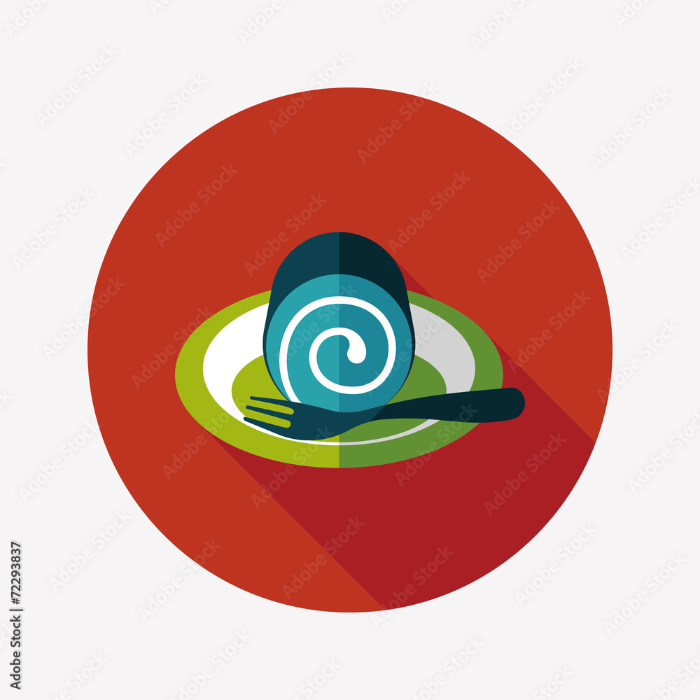 cake flat icon with long shadow,eps10