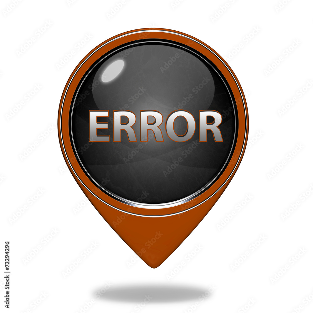 error pointer icon on white background error pointer icon on white background