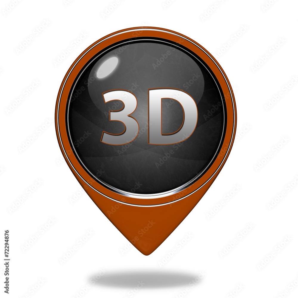 3d pointer icon on white background 3d pointer icon on white background