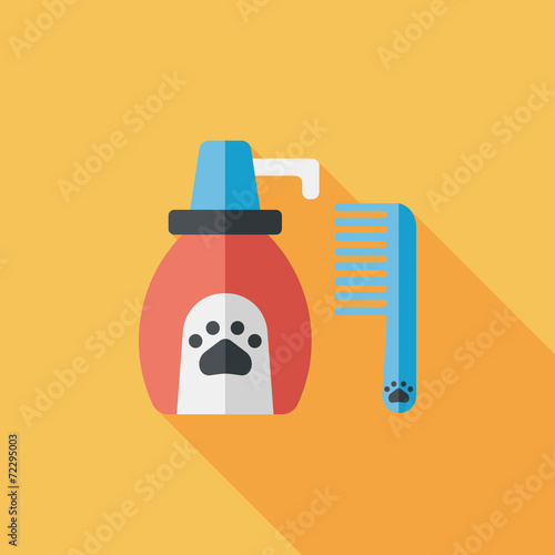 Pet shampoo flat icon with long shadow,eps10