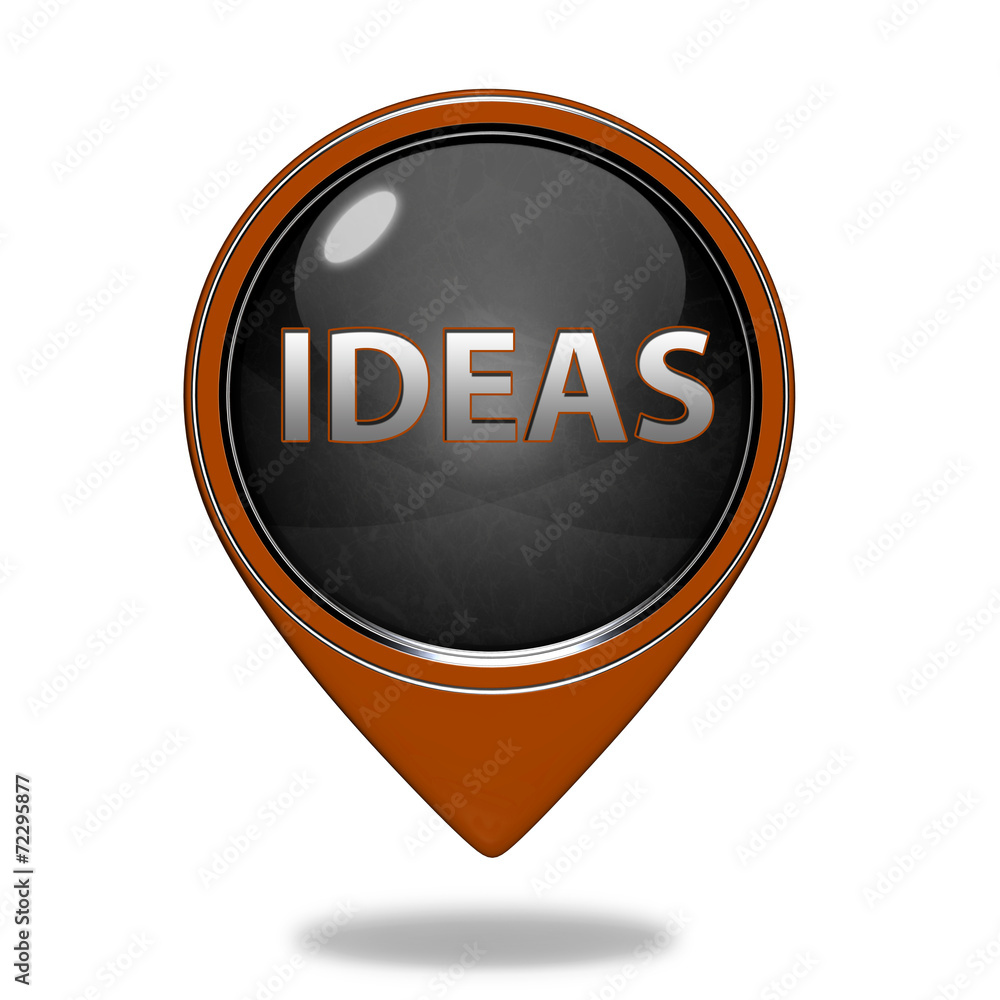 Ideas pointer icon on white background Ideas pointer icon on white background