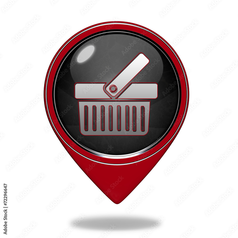 shopping cart pointer icon on white background shopping cart pointer icon on white background