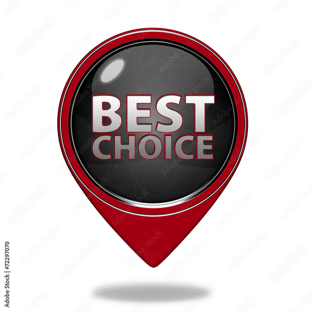 Best choice pointer icon on white background Best choice pointer icon on white background