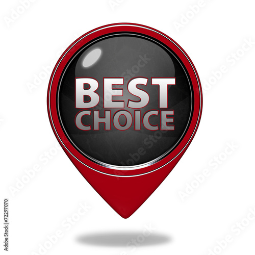 Best choice pointer icon on white background