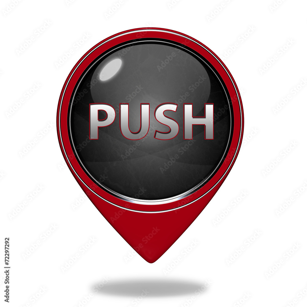 push pointer icon on white background push pointer icon on white background