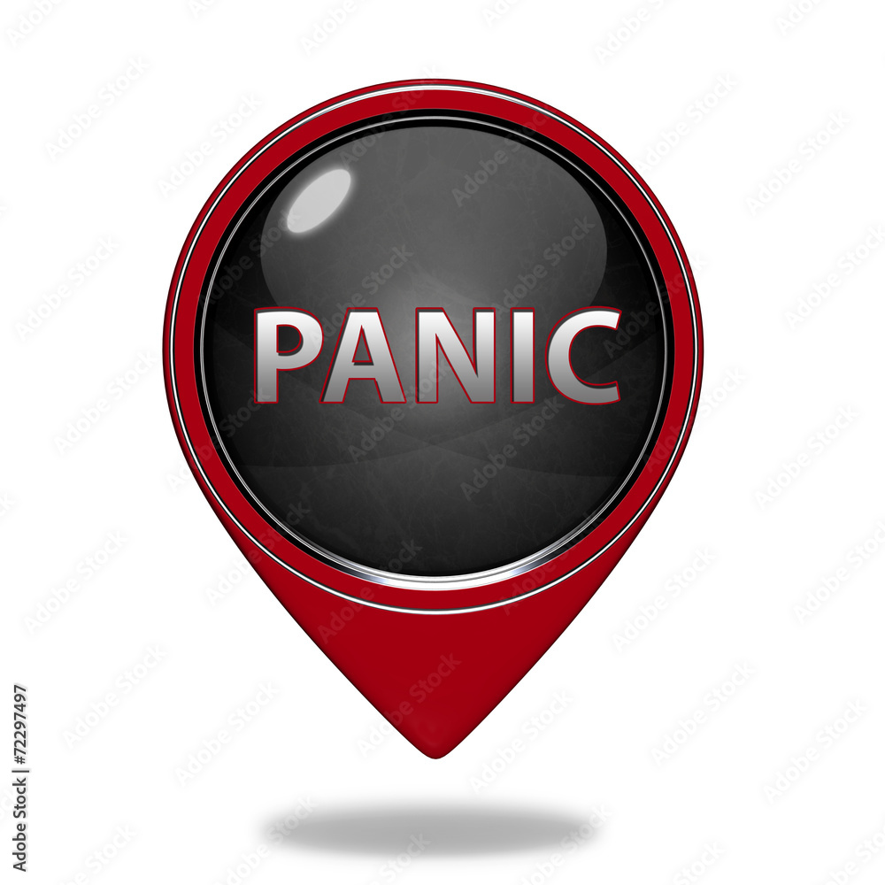 panic pointer icon on white background