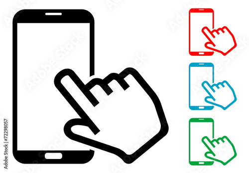 Pictograma aplicacion smartphone con varios colores