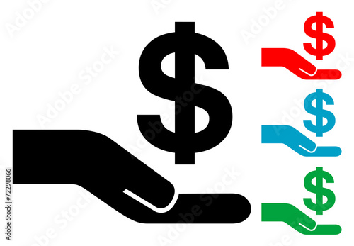 Pictograma crowdfunding con varios colores
