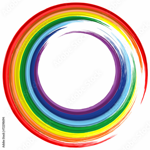 Art rainbow color frame abstract splash paint background 3