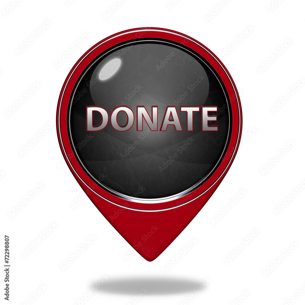 Donate pointer icon on white background Donate pointer icon on white background