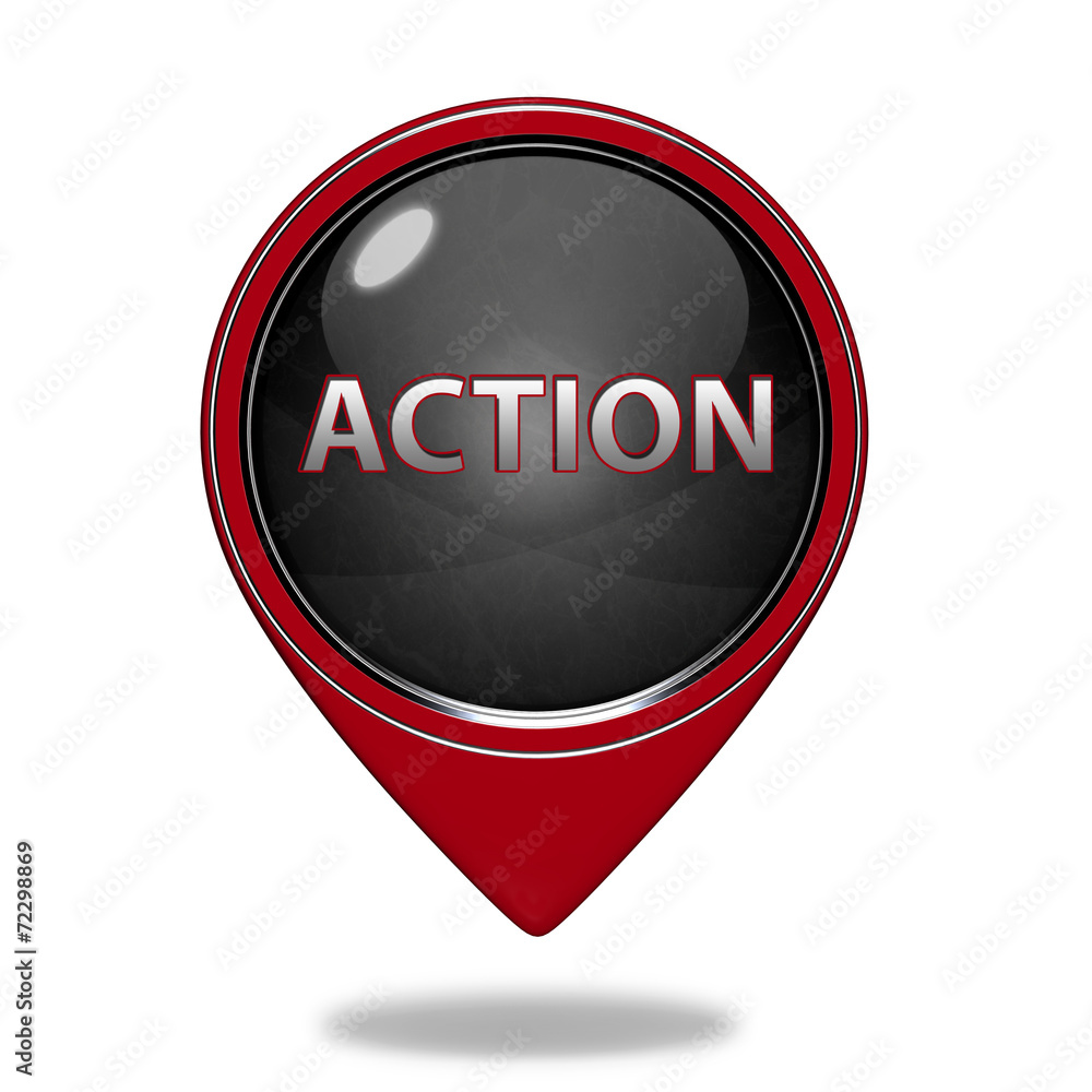 Action pointer icon on white background Action pointer icon on white background