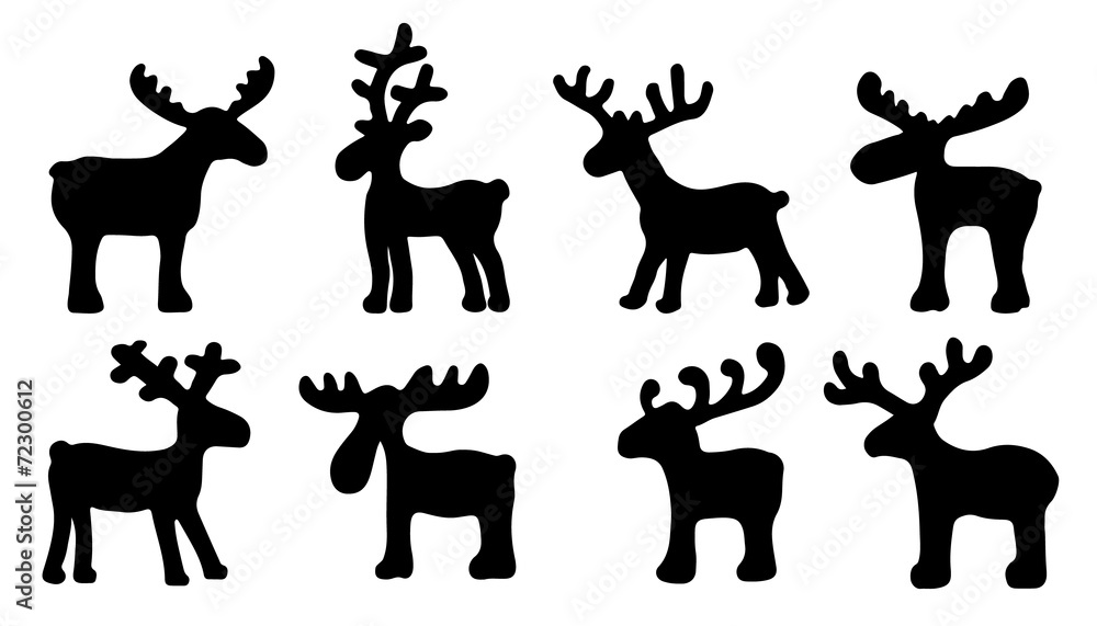 funny reindeer silhouettes